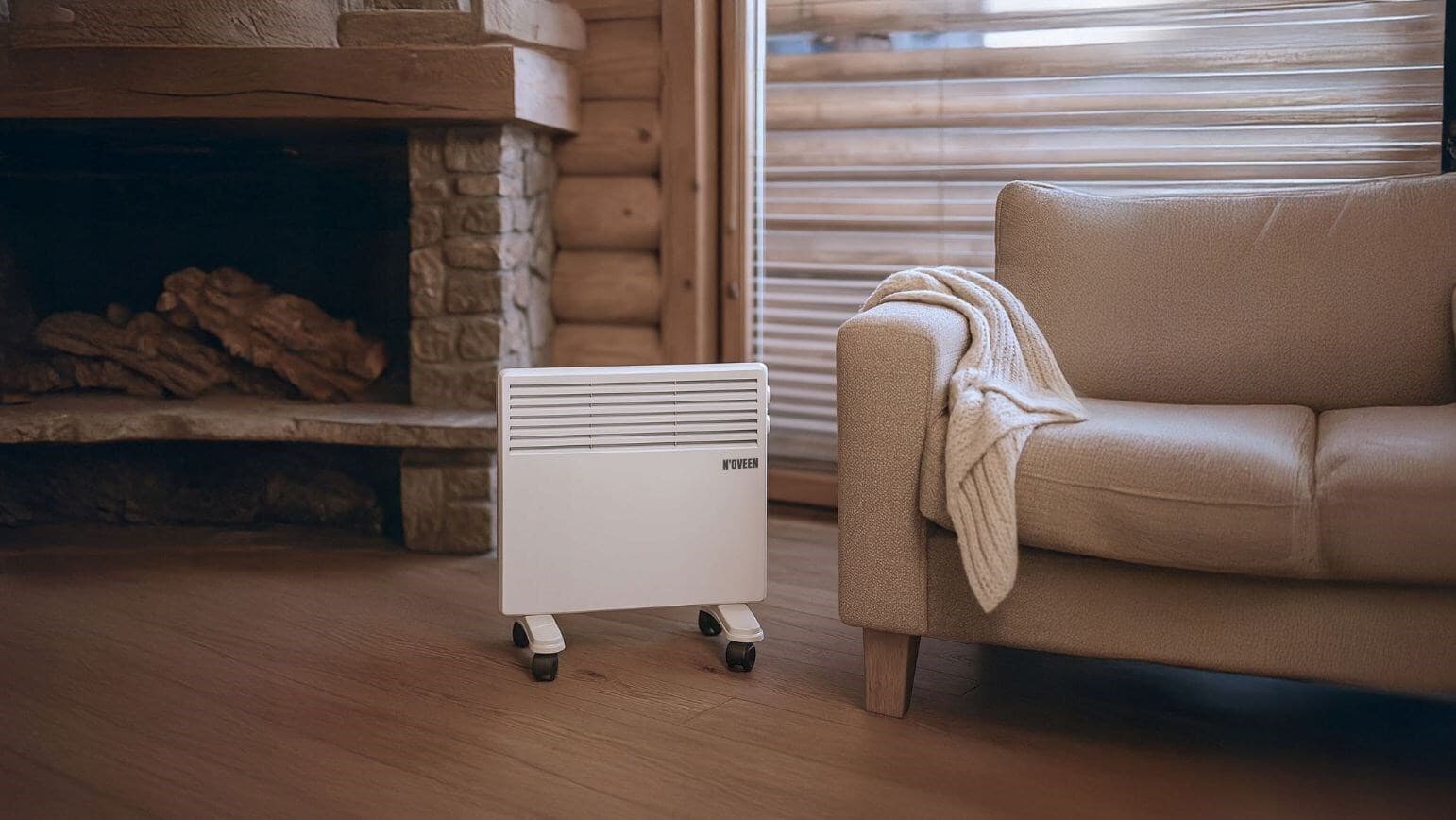 N'Oveen CH3350 Θερμοπομπός Δαπέδου 1000W Λευκός 9