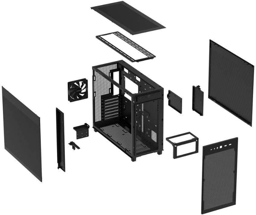 Asus Prime AP303 Mesh Midi Tower Κουτί Υπολογιστή Μαύρο 3