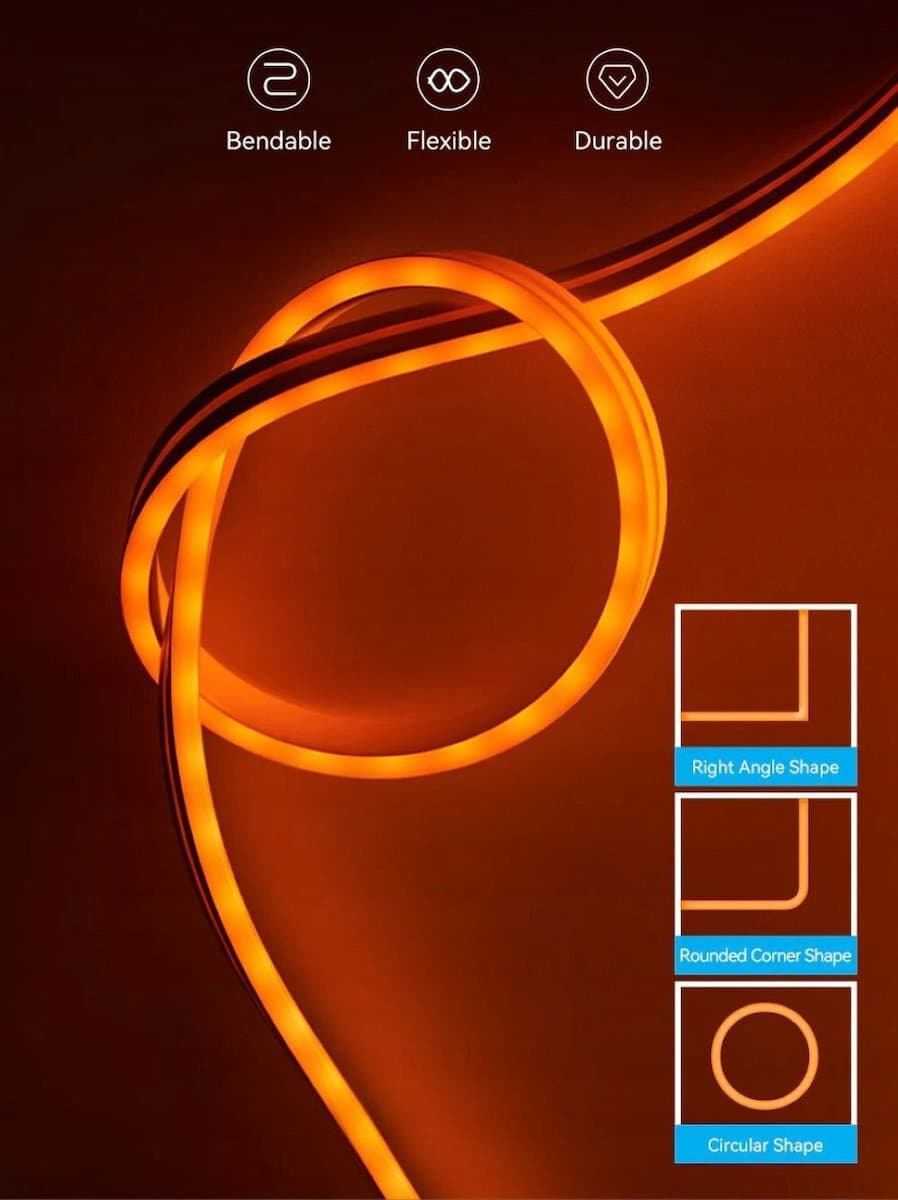 Vention Αδιάβροχη Smart Ταινία LED Wi-Fi RGB Φως 2m Neon Flex PAEWH 4