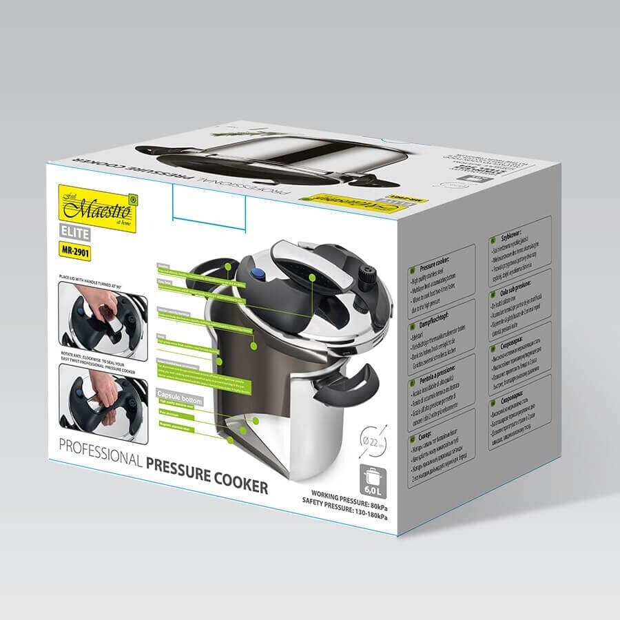Maestro Χύτρα Ταχύτητας 6lt MR-2901 3