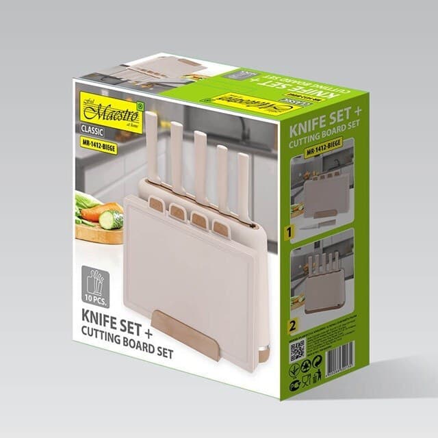 Maestro Σετ Μαχαίρια από Ανοξείδωτο Ατσάλι MR-1412-BEIGE 7