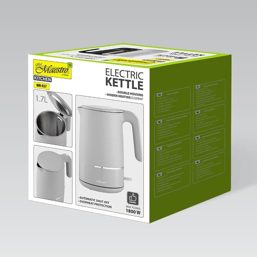 Maestro MR-037 Βραστήρας 1.7lt 1800W Γκρι 4