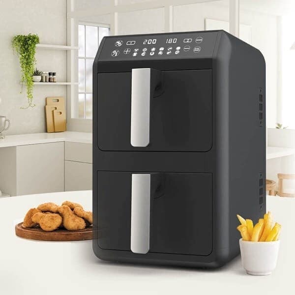 Maestro Air Fryer με Διπλό Αποσπώμενο Κάδο 10lt Μαύρο MR-761 6
