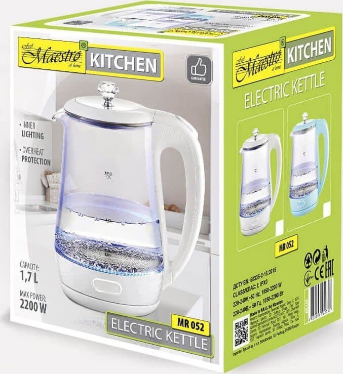 Maestro Βραστήρας 1.7lt 2200W Μπλε MR-052-BLUE 3