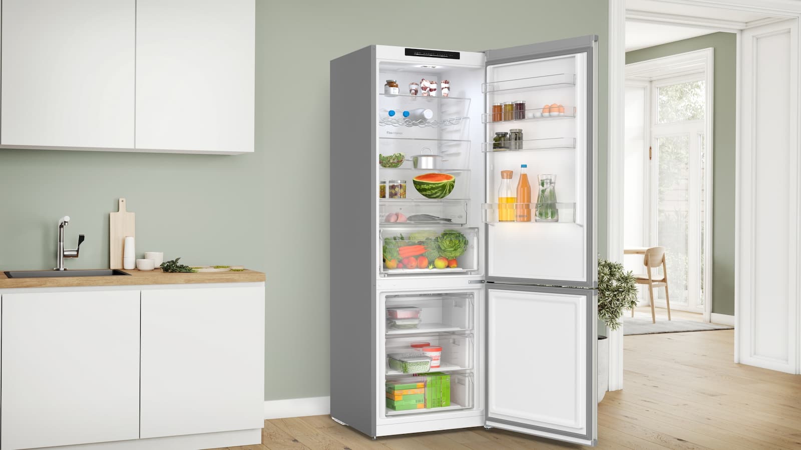 Bosch Ψυγειοκαταψύκτης 440lt Total NoFrost Υ203xΠ70xΒ66.7εκ. Inox KGN492IDF 20
