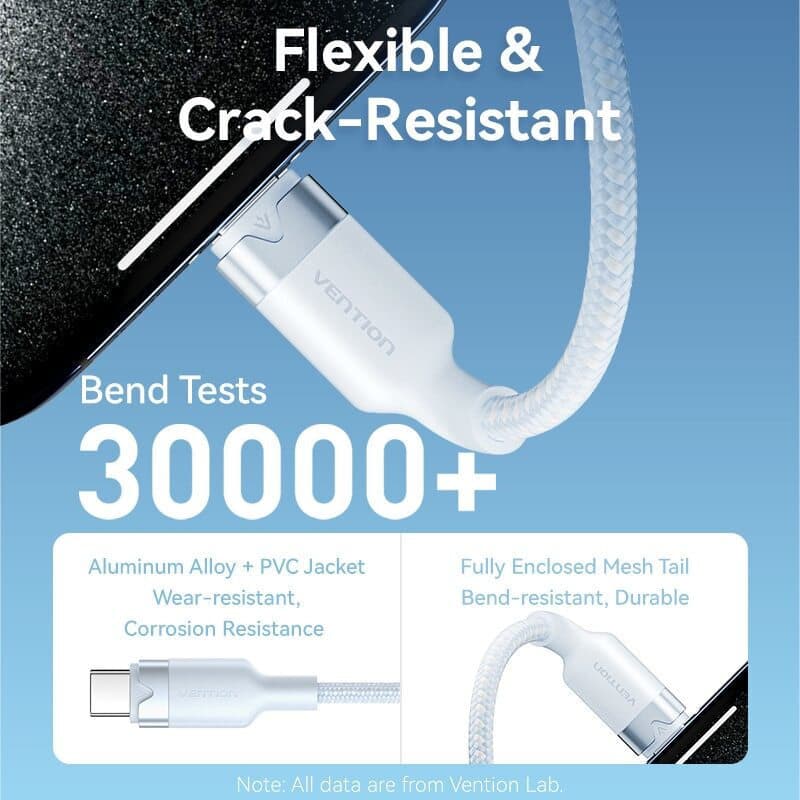 Vention USB 2.0 Cable USB-C male - USB-C 60W PD Λευκό 2m TRDWH 5