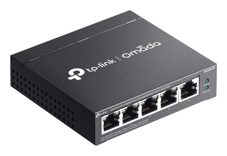 TP-LINK ES205GP v1 Managed L2 PoE+ Switch με 5 Θύρες Gigabit (1Gbps) Ethernet και 5 SFP Θύρες 5