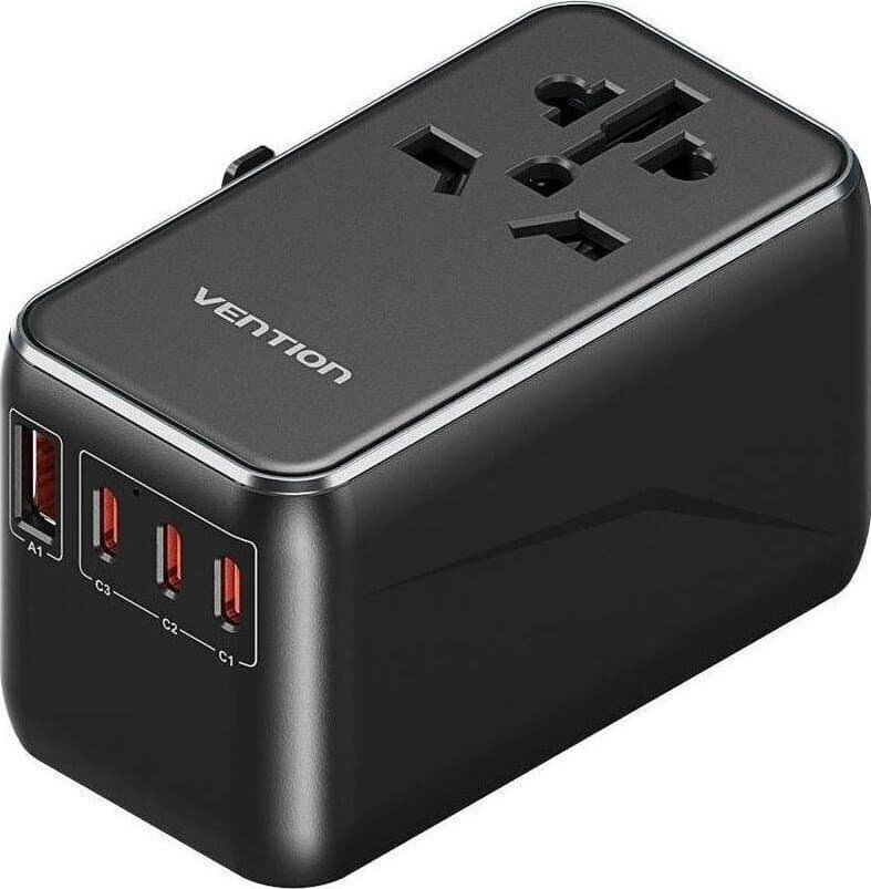 Vention FJGB0 Αντάπτορας Πρίζας σε Universal με 4 Θύρες USB 3
