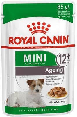 Royal Canin Mini Ageing 12+ Υγρή Τροφή για Ηλικιωμένους Σκύλους σε Φακελάκι με Κρέας και Πουλερικά 12x85gr 1444234 2