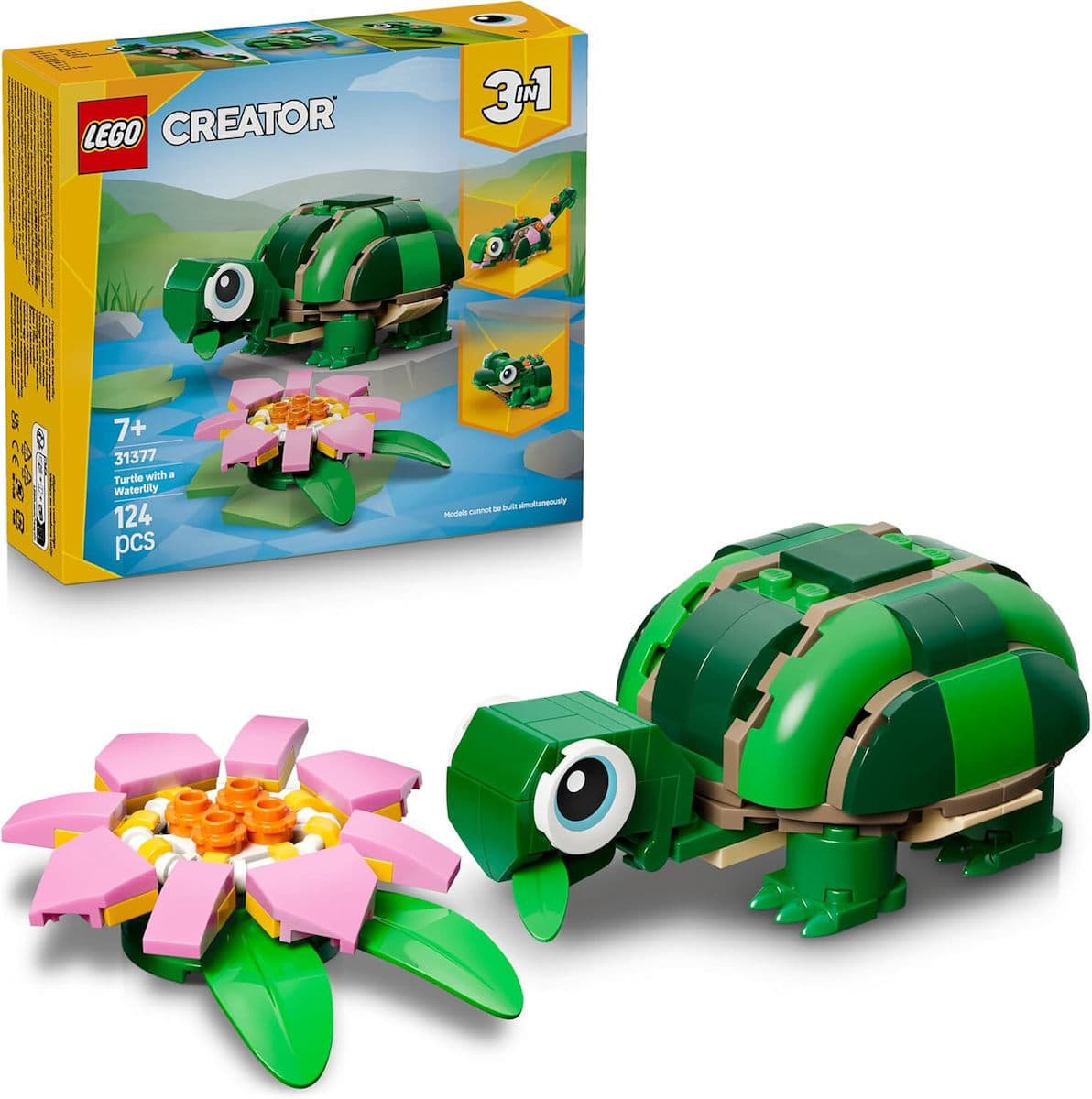 LEGO Creator 3-in-1 Turtle with a Water Lily Flower για 7+ Ετών 124τμχ 31377 2