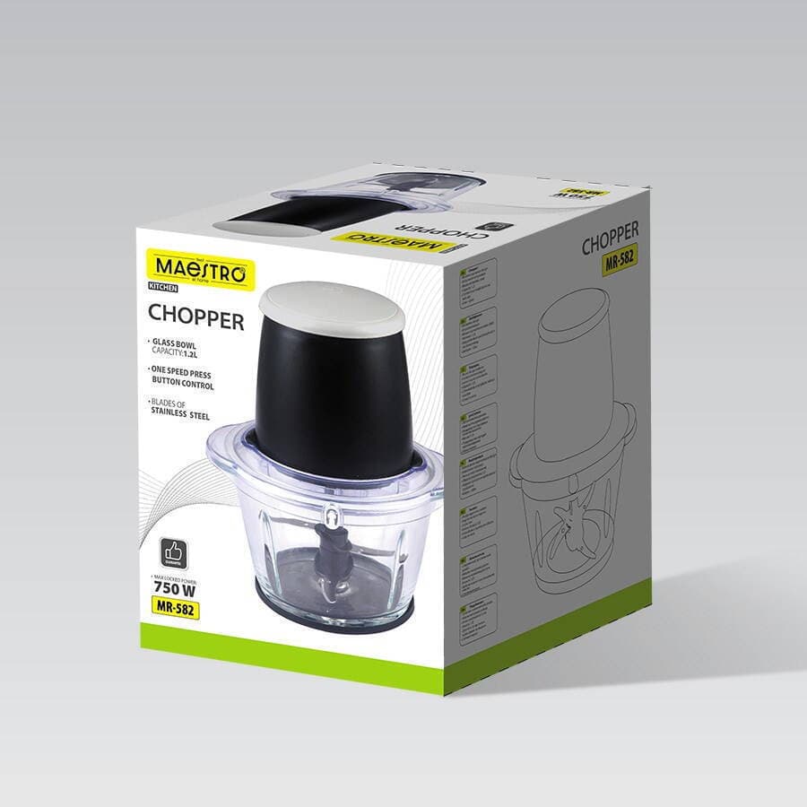 Maestro Πολυκόπτης Multi 750W με Δοχείο 1.2lt Μαύρος 6