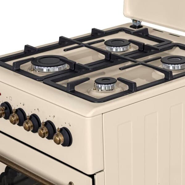MPM MPM-56-KRM-14 Κουζίνα 58lt με Εστίες Υγραερίου Π50εκ. Μπεζ 3