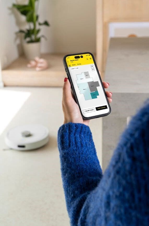 Karcher RVC 3 Comfort Extra Σκούπα Ρομπότ με Χαρτογράφηση Laser & Απορρόφηση 15000Pa Λευκή 2