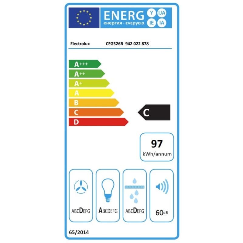Electrolux Μηχανισμός Απορρόφησης 59.5cm Μαύρος CFG526R 10