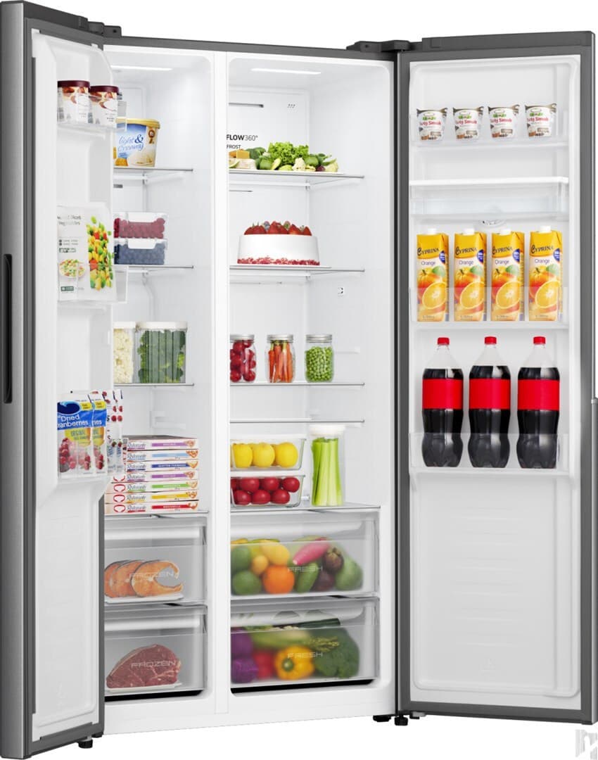 Gorenje Ψυγείο Ντουλάπα 541lt NoFrost Υ178.6xΠ91.1xΒ61.5εκ. Γκρι NRS917E41XWD 3