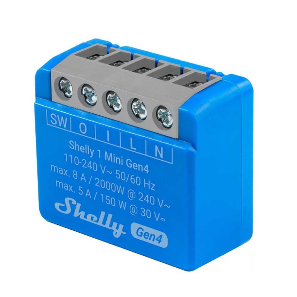 Shelly 1 Mini Gen4 Smart Switch 1 Καναλιού Wi-Fi, Bluetooth & ZigBee 8A (με Ουδέτερο) 2