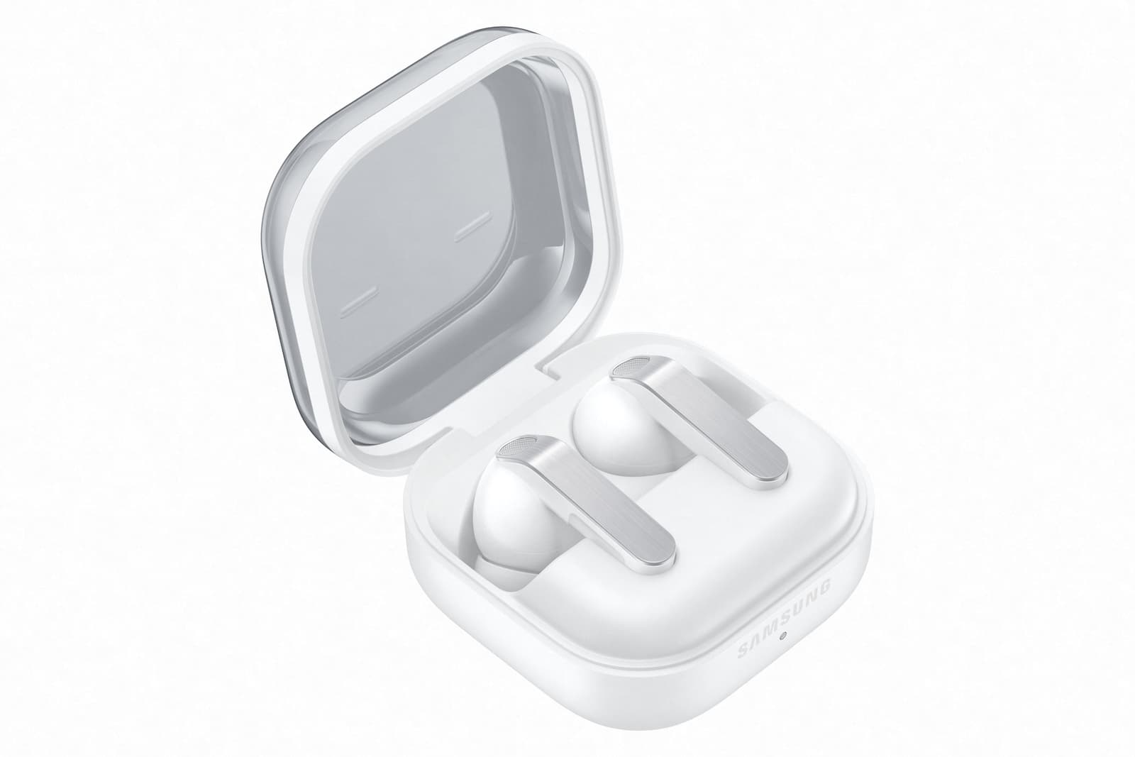 Samsung Galaxy Buds4 Pro Bluetooth Handsfree Ακουστικά με Αντοχή στον Ιδρώτα και Θήκη Φόρτισης Λευκά 6