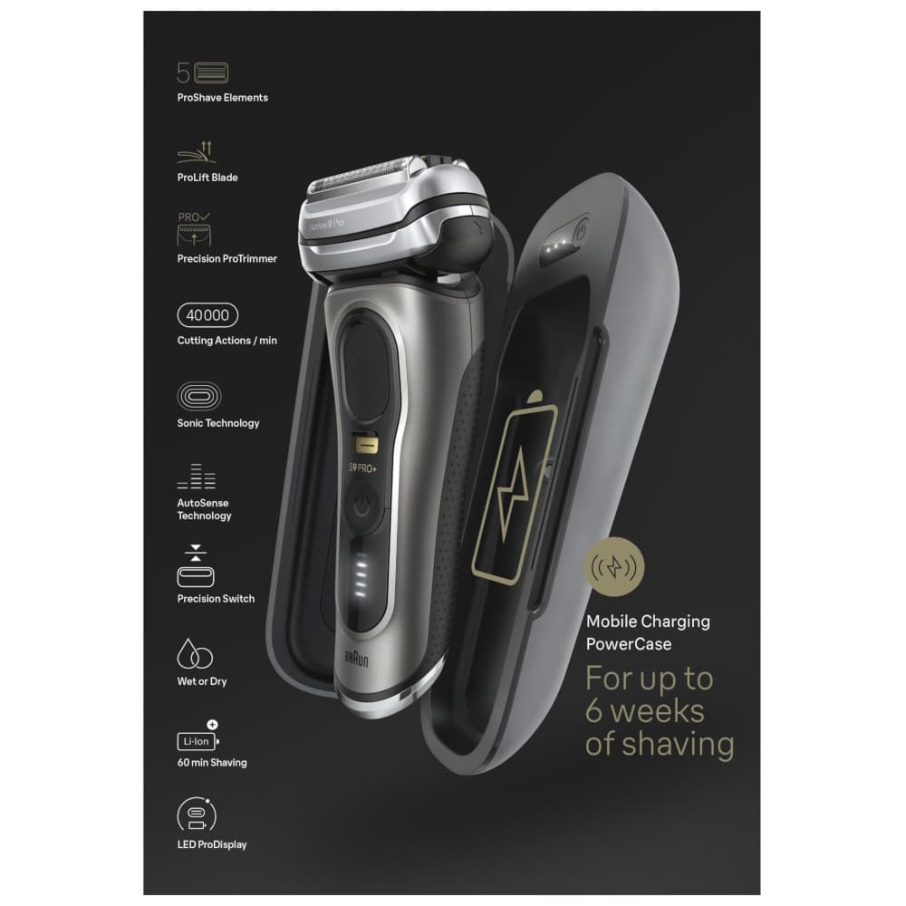 Braun Series 9 218276 Foil Ξυριστική Μηχανή Προσώπου Επαναφορτιζόμενη 8