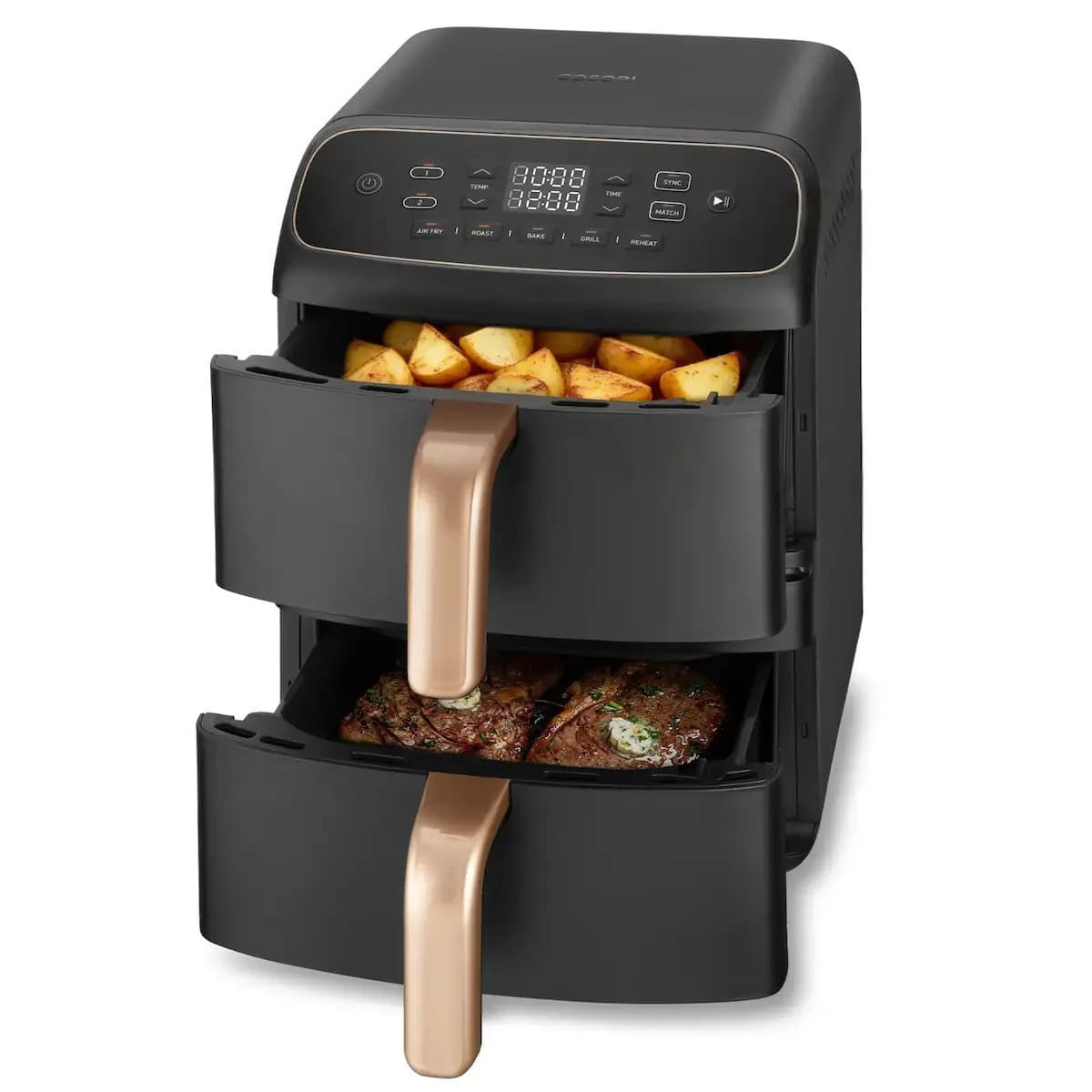 Cosori Air Fryer με Διπλό Αποσπώμενο Κάδο 8.6lt Μαύρο 1391504 9