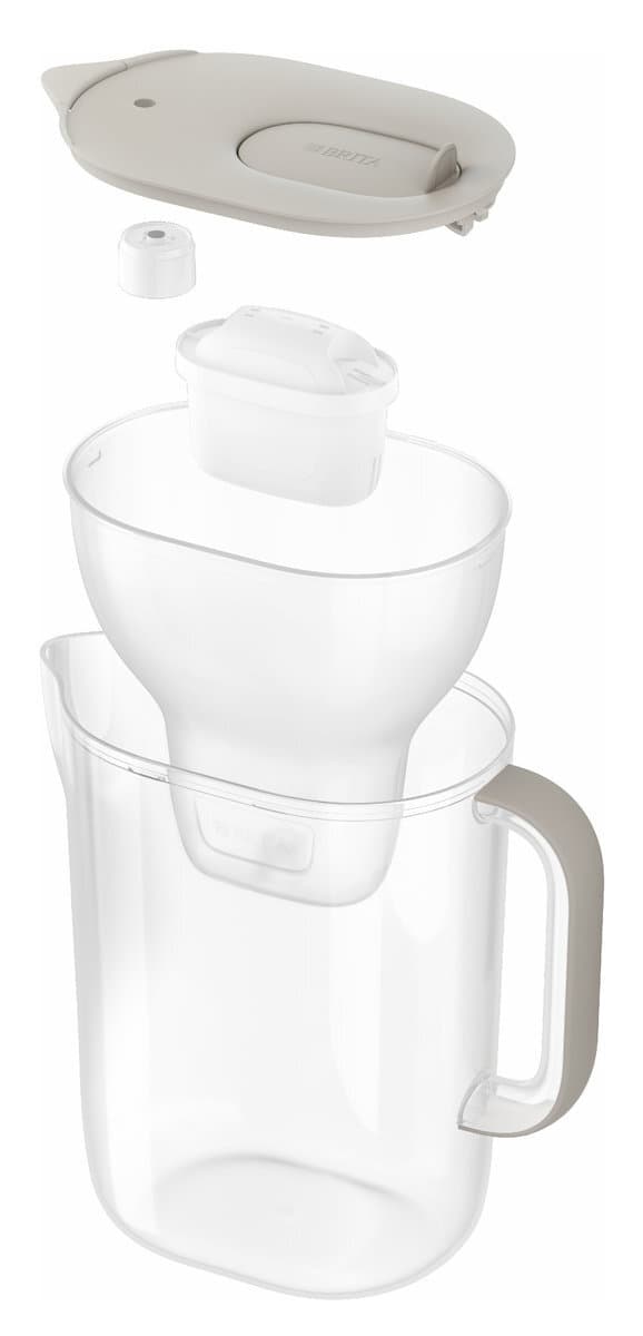 Brita Style Essential Xl Sandy + Mx Pro Pure Κανάτα Σερβιρίσματος Πλαστική με Φίλτρο 3600ml 8