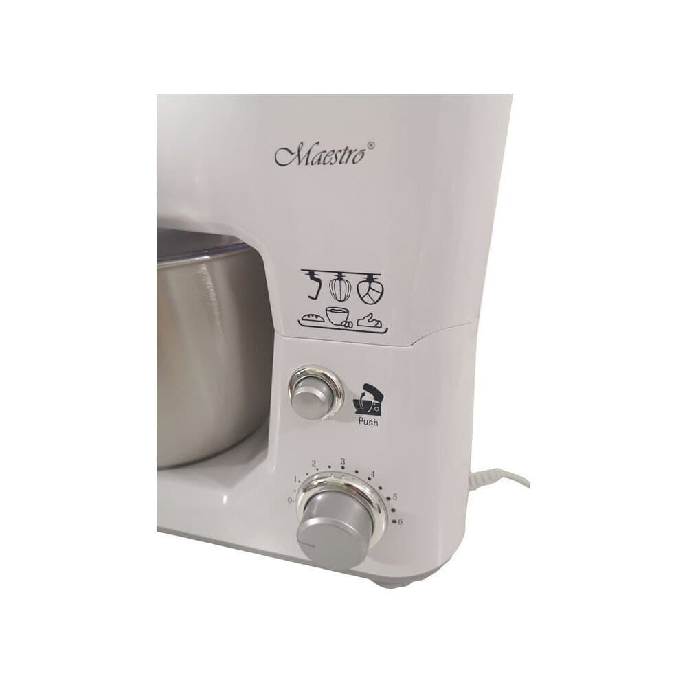 Maestro Κουζινομηχανή 500W με Ανοξείδωτο Κάδο 4lt Λευκή MR-560 6