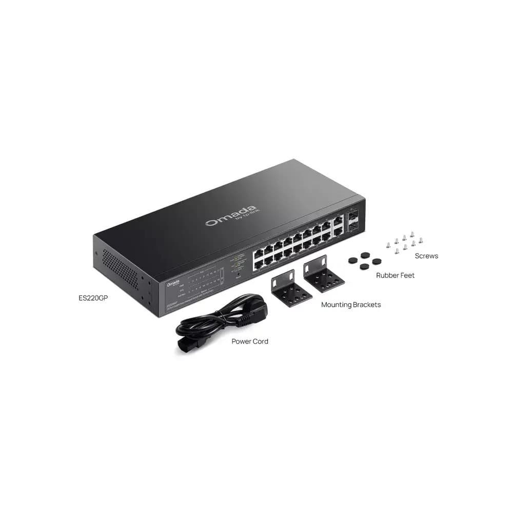 TP-LINK Omada ES220GP Managed PoE+ Switch με 18 Θύρες Gigabit (1Gbps) Ethernet και 2 SFP Θύρες 9