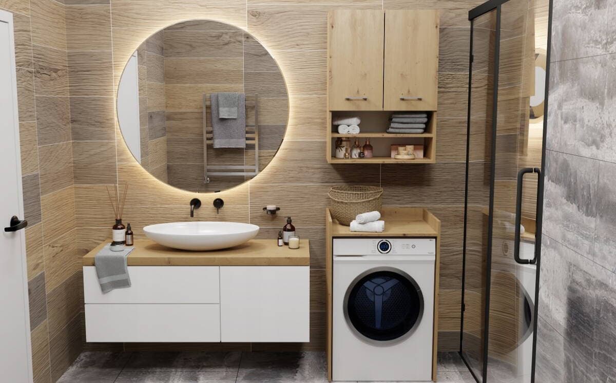 Washing Machine Cabinet Pola Np Artisan 6