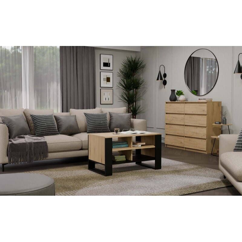 Modern Table 4p Artisan Oak Black 9