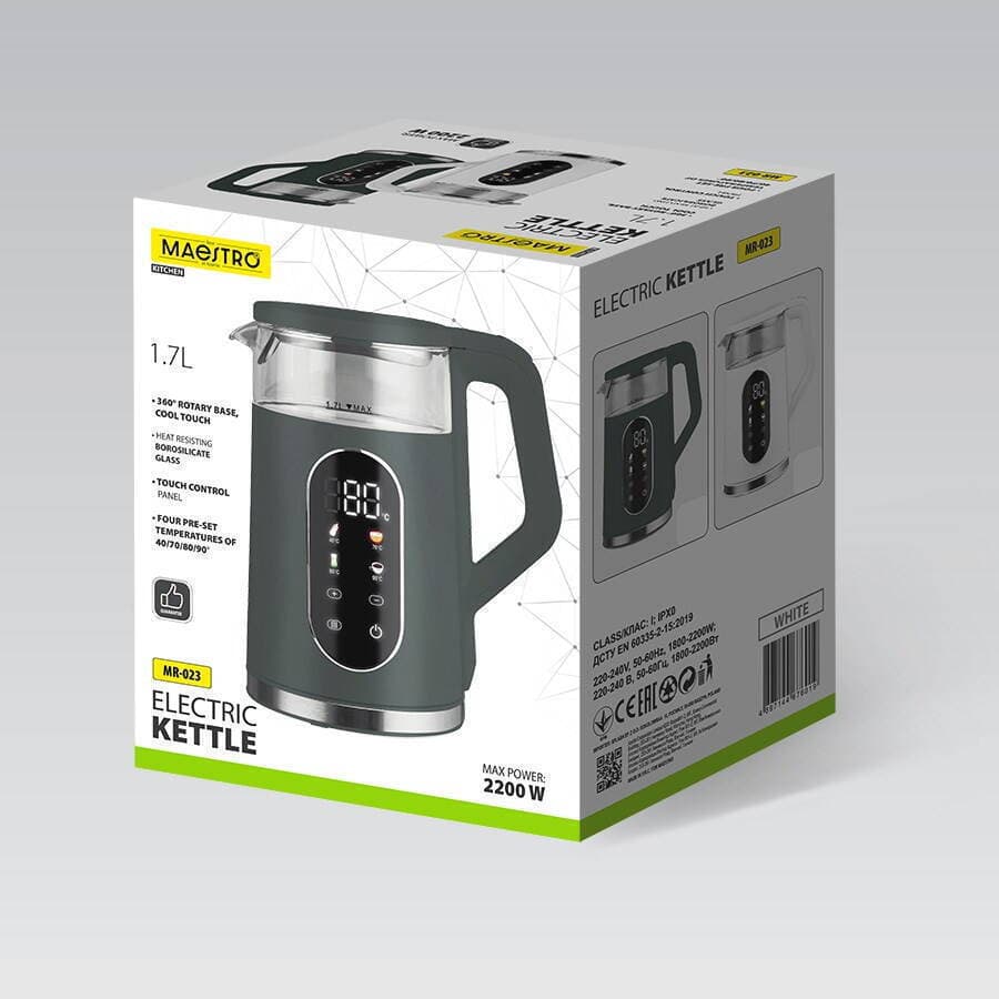 Maestro Βραστήρας 1.7lt 2220W Πράσινος MR-023-GREEN 6