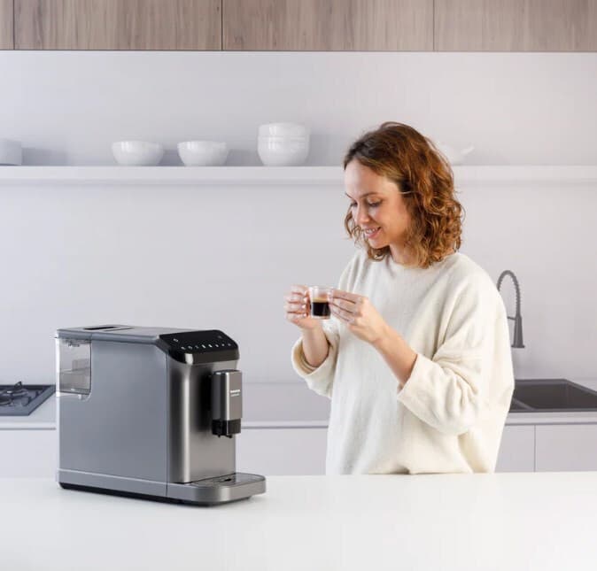 Taurus Accento Latte Αυτόματη Μηχανή Espresso Πίεσης 20bar με Μύλο Άλεσης Λευκή 920635000 10