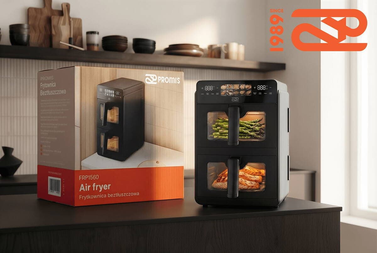 Promis Air Fryer με Διπλό Αποσπώμενο Κάδο 10lt Μαύρο FRP1560 11