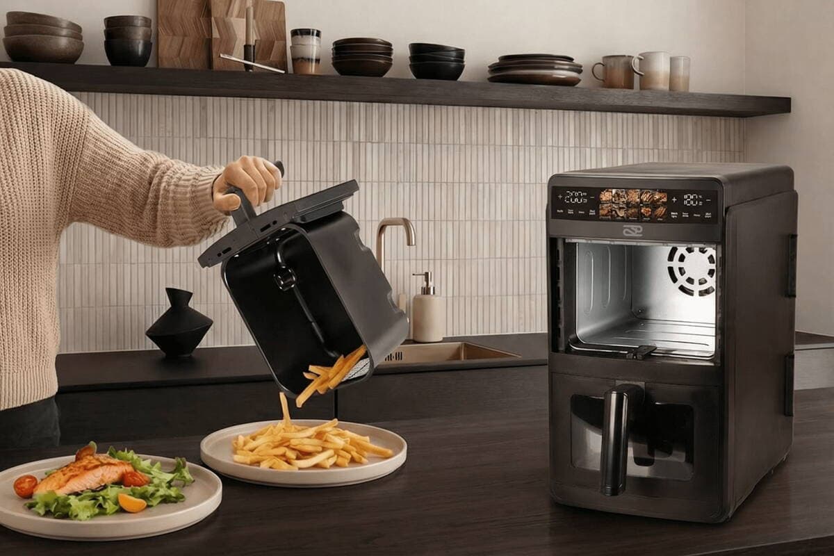 Promis Air Fryer με Διπλό Αποσπώμενο Κάδο 10lt Μαύρο FRP1560 15