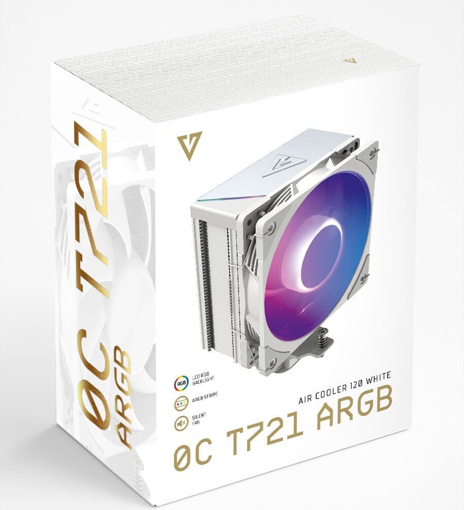 Modecom Volcano 0C T721 Ψύκτρα Επεξεργαστή για Socket AM4/AM5/1200/1700 με ARGB Φωτισμό Λευκή