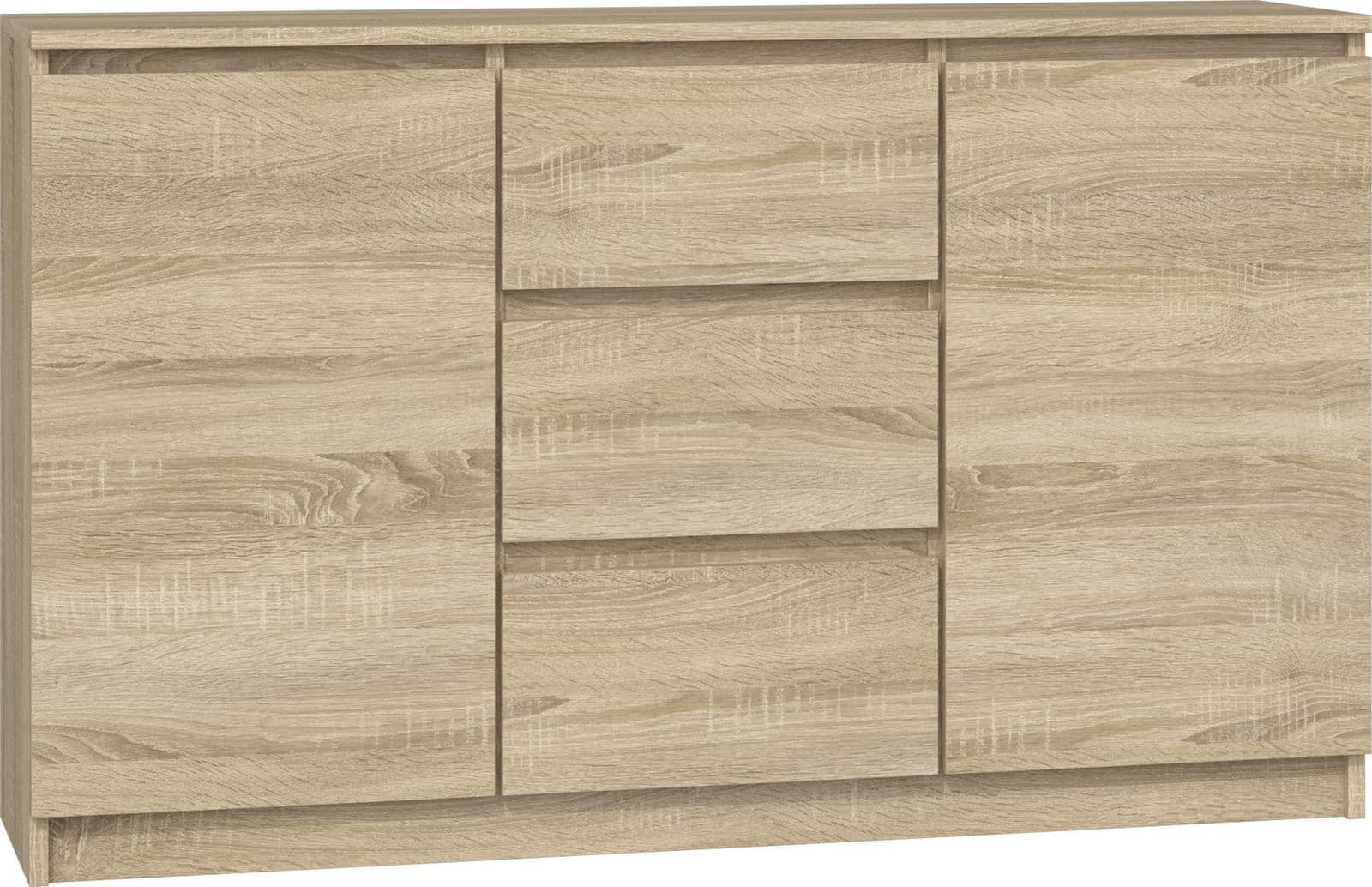 Μπουφές 2d3s Ξύλινος με Συρτάρια Sonoma 120x40x97cm