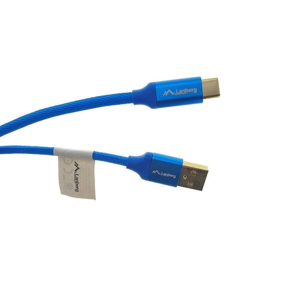 Lanberg Premium QC Braided USB 3.0 Cable USB-C male - USB-A Μπλε 1.8m CA-USBO-22CU-0018-BL 4
