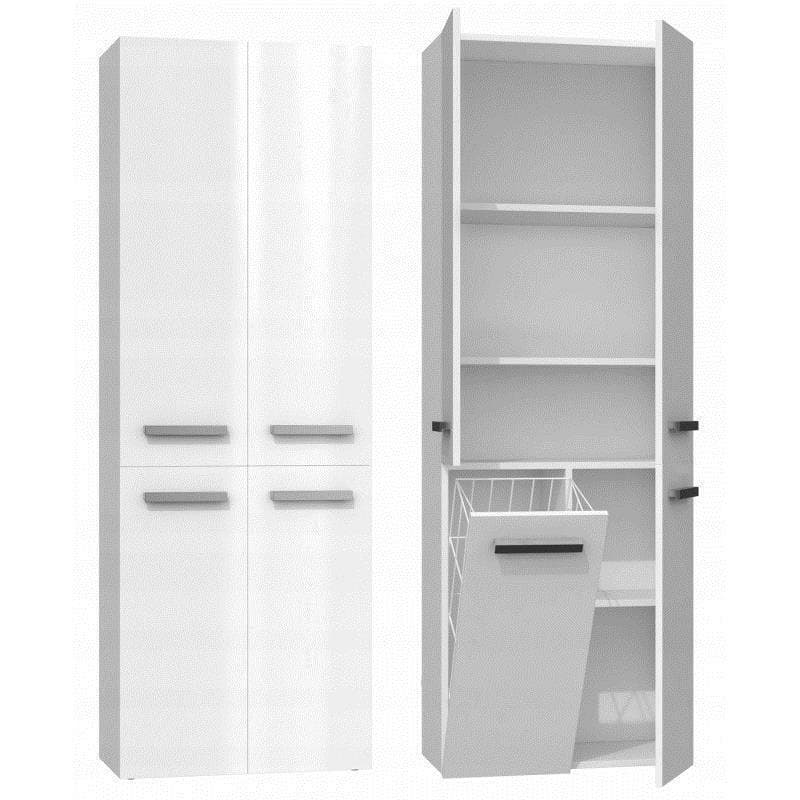 Topeshop Nel Στήλη Μπάνιου Δαπέδου Μ60xΒ30xΥ174cm Λευκή 2