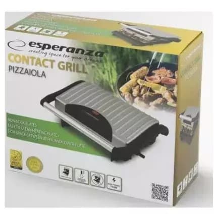 Esperanza Pizzaiola Τοστιέρα για 2 Τοστ 750W Γκρι 8
