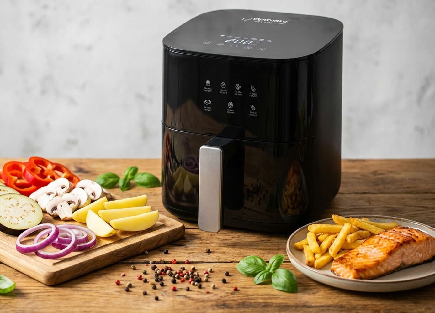 Esperanza Eka002 Air Fryer 3.5lt Μαύρο 4