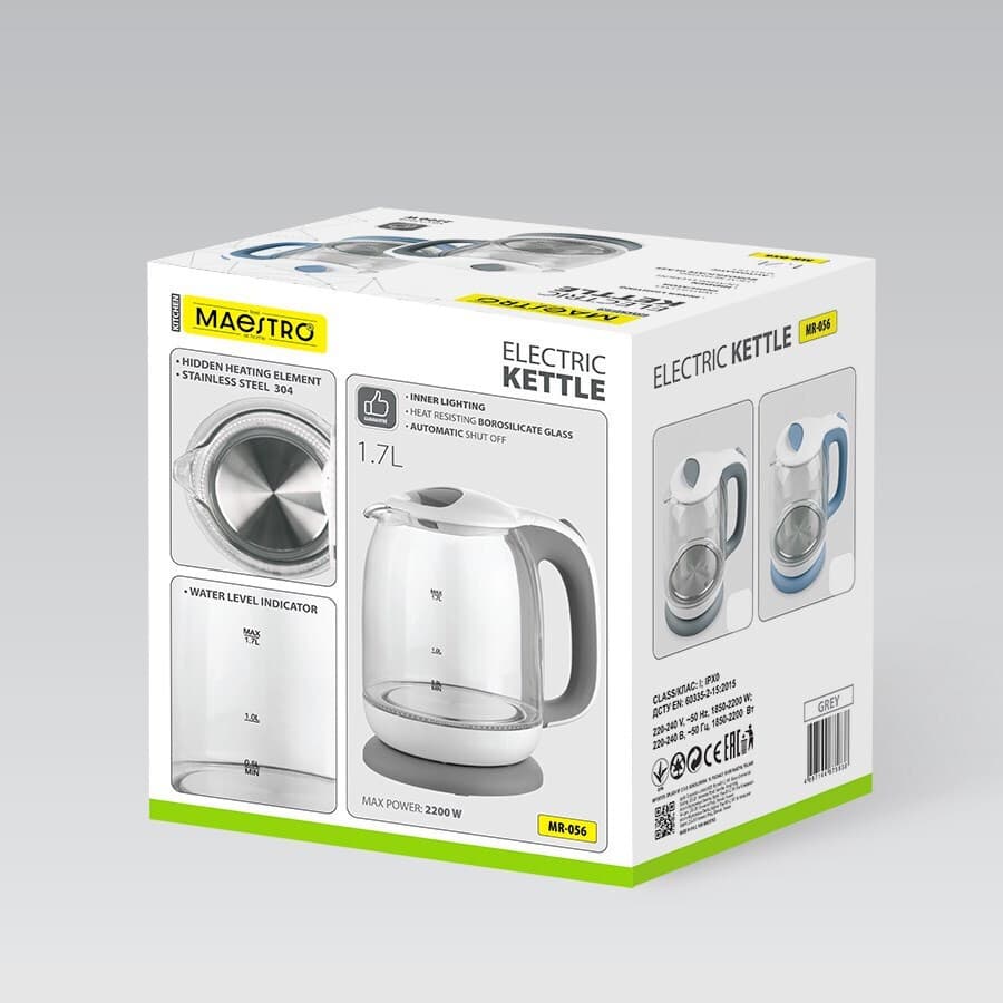 Maestro MR-056-Blue Βραστήρας 1.7lt 2200W Μπλε 3