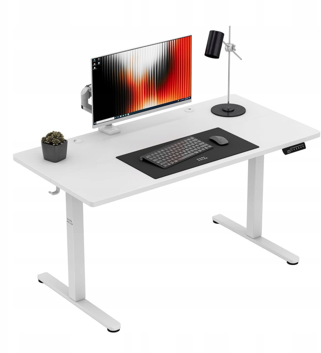 Ηλεκτρικό Γραφείο Gaming Leader Ξύλινο Λευκό 140x70εκ. 2