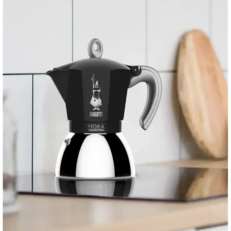 Bialetti Moka Induction Μπρίκι Espresso 2cups Μαύρο 0006932/NP 8