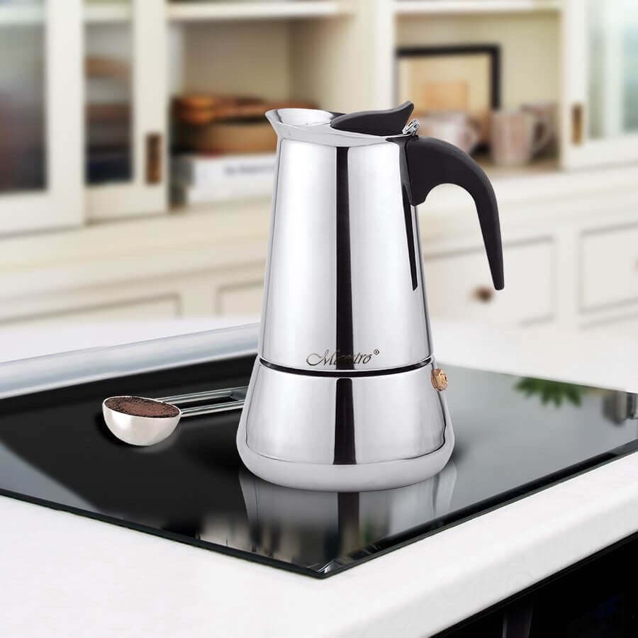 Maestro Μπρίκι Espresso 6cups Inox Μαύρο MR-1660-6 7