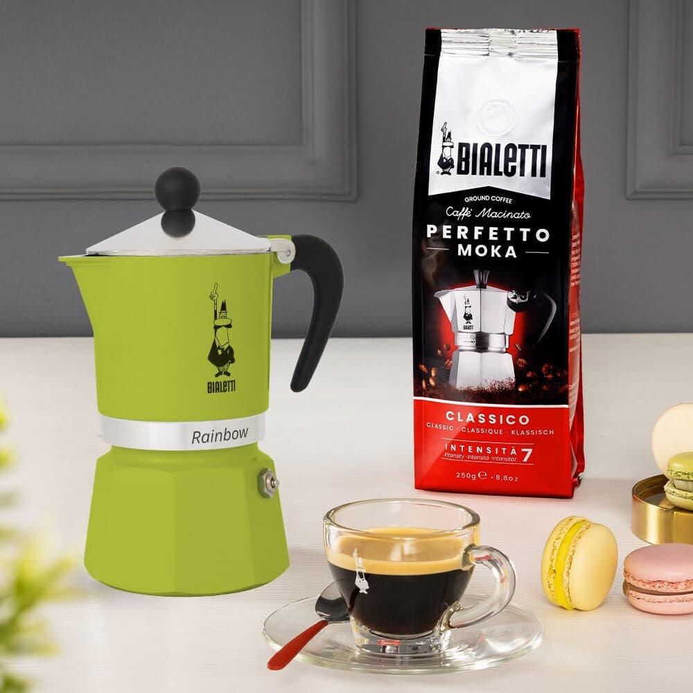 Bialetti Rainbow Μπρίκι Espresso 6cups Πράσινο 0004973/NP 5