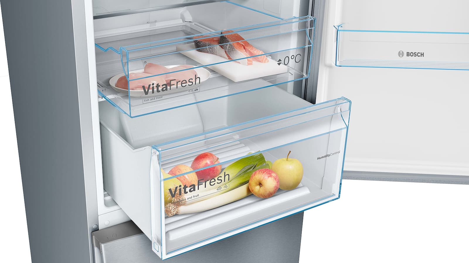 Bosch Ψυγειοκαταψύκτης 368lt Total NoFrost Υ203xΠ60xΒ66εκ. Γκρι KGN39VIEB 5