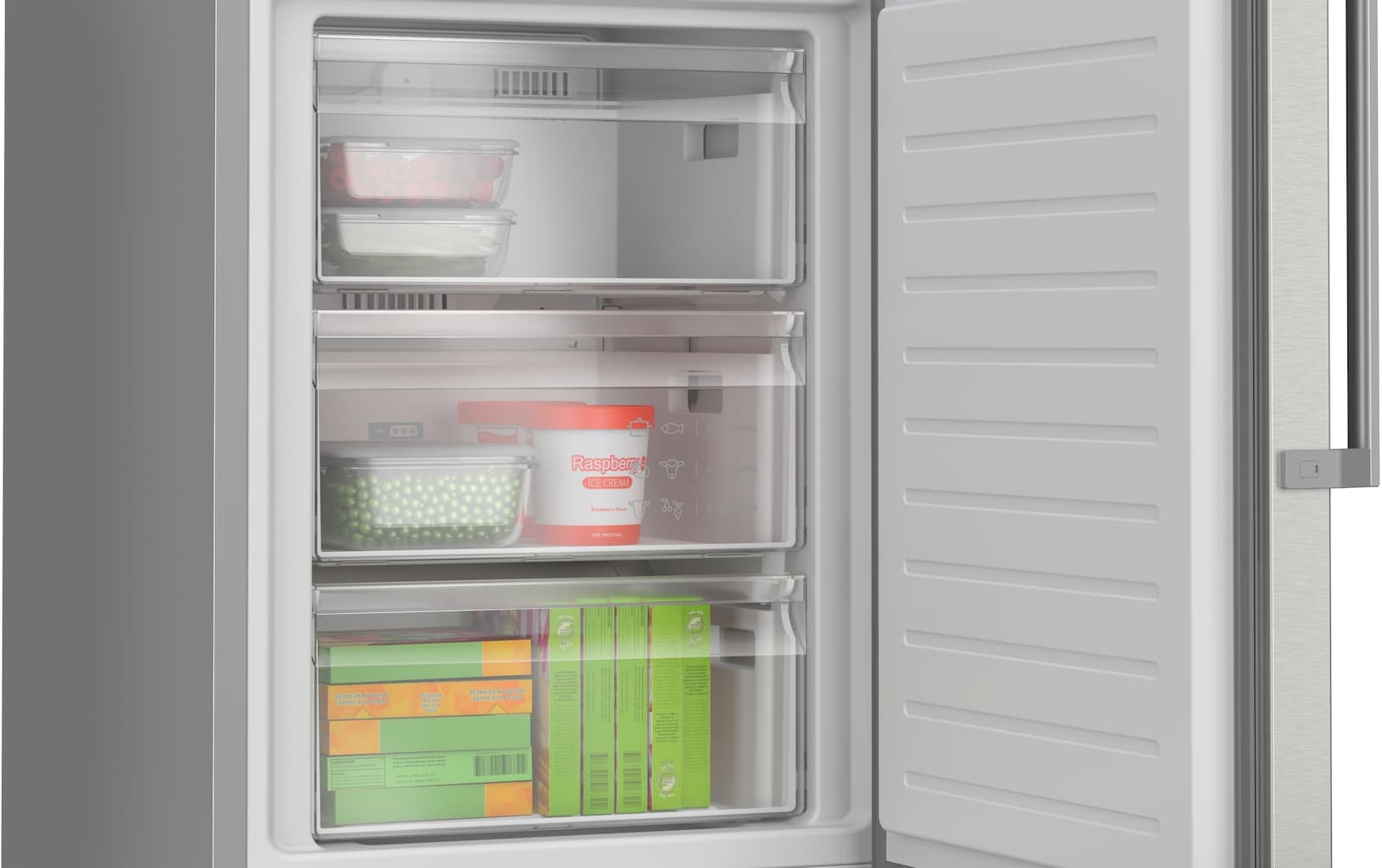 Bosch Ψυγειοκαταψύκτης 363lt Total NoFrost Υ203xΠ60xΒ66.5εκ. Inox KGN39VIBT 6
