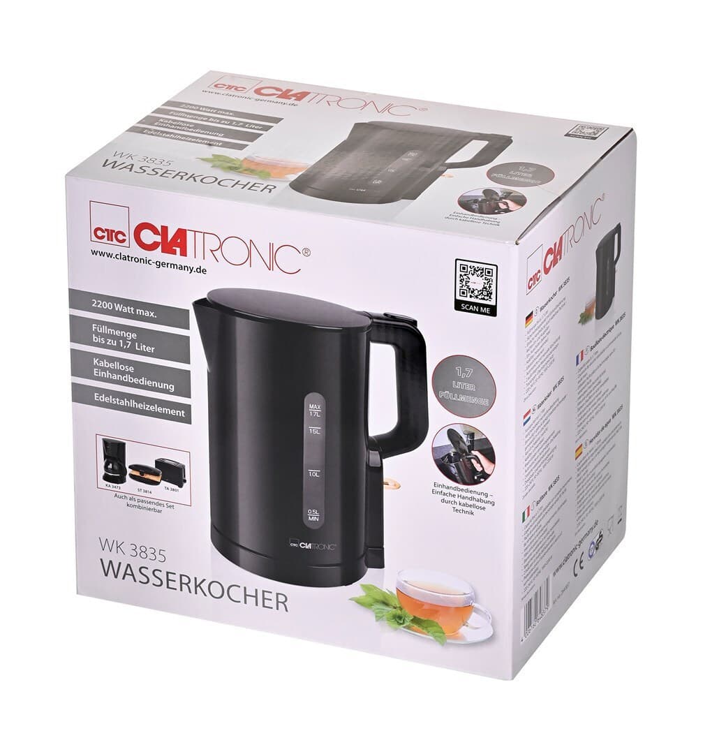 Clatronic Βραστήρας 1.7lt 2200W Μαύρος 6