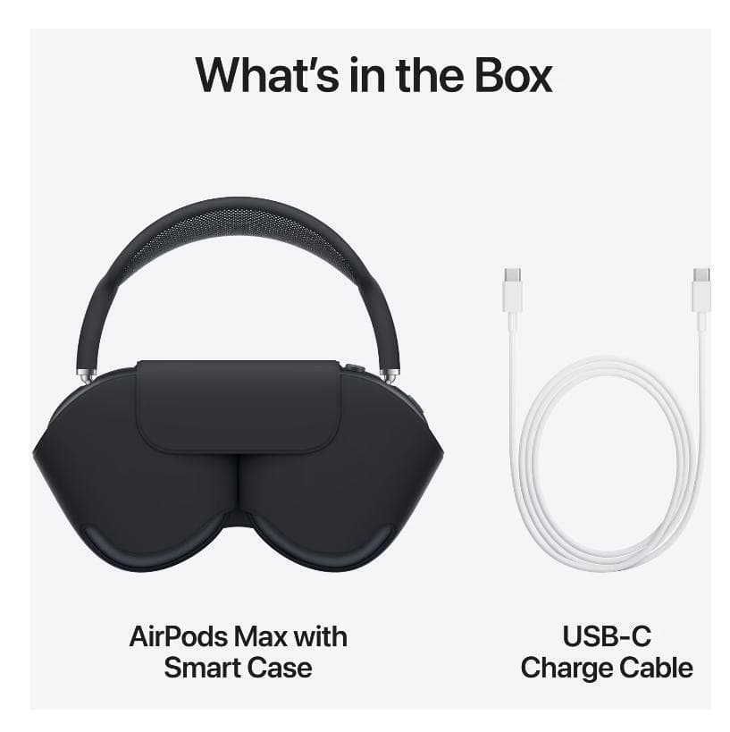 Apple AirPods Max (2024) Ασύρματα / Ενσύρματα Over Ear Ακουστικά με 20 ώρες Λειτουργίας και Quick Charge Midnight 7