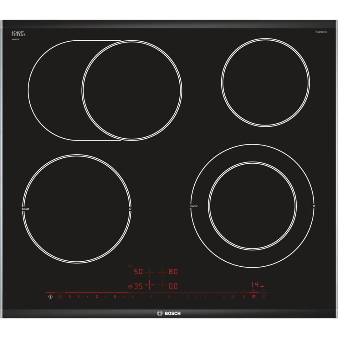 Bosch Serie 8 Κεραμική Εστία με Πλαίσιο Αυτόνομη 60.6x52.7εκ. PKN675DP1D 1
