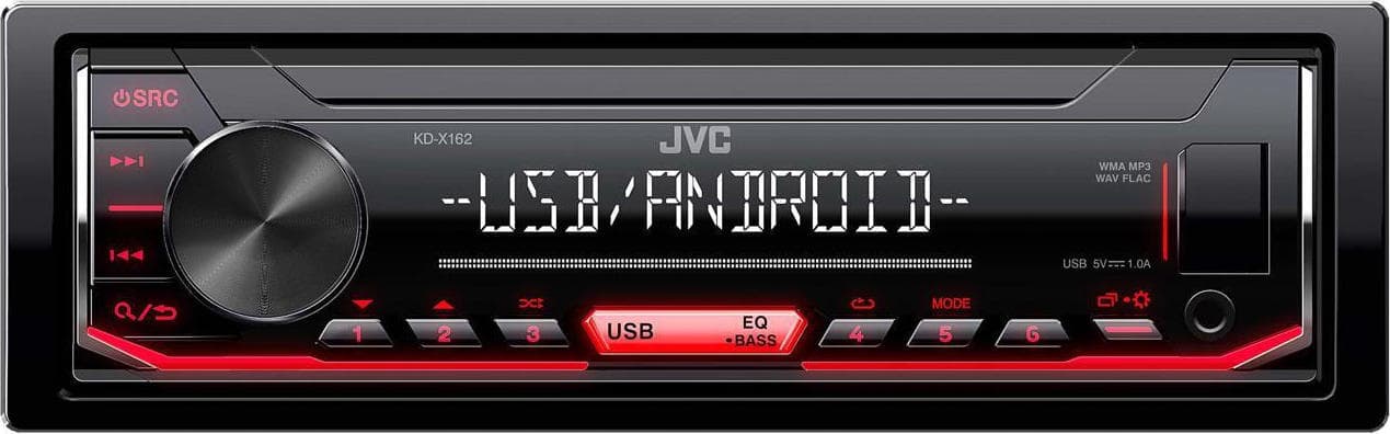 JVC KD-X162 Ραδιόφωνο Αυτοκινήτου 1 DIN (USB) KD-X162