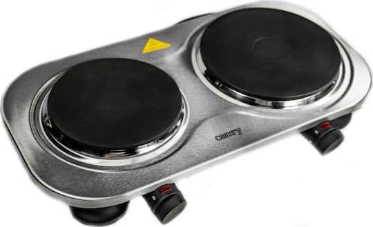 Camry CR6511 Επιτραπέζια Εστία Εμαγιέ Διπλή Inox 1